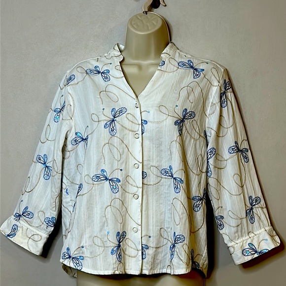 Alfred Dunner Tops - ALFRED DUNNER | BUTTON DOWN | 10 PETITE | LONG SLEEVED